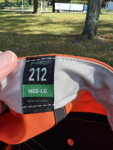 Orange Richardson brand snapback Cap Hat with Black Embroidered M Pro212 Med-LG - Picture 10 of 10
