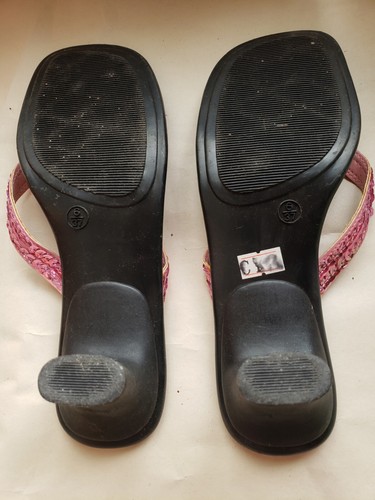 Connection Womens Heel Open Toe Thong Flip Flop, PINK, Size 6.0 - Picture 3 of 3