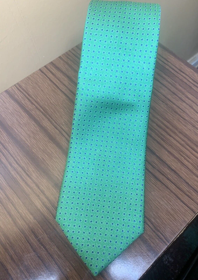 Corbata de cuello NAUTICA para hombre talla única verde azul lunares guardián/lazo Foto 2 de 4