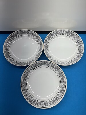 WILSHIRE HOUSE FINE CHINA SPANISH SCROLL 1002 ROUND 3 VEGETABLE BOWLS 7.5'' INCH