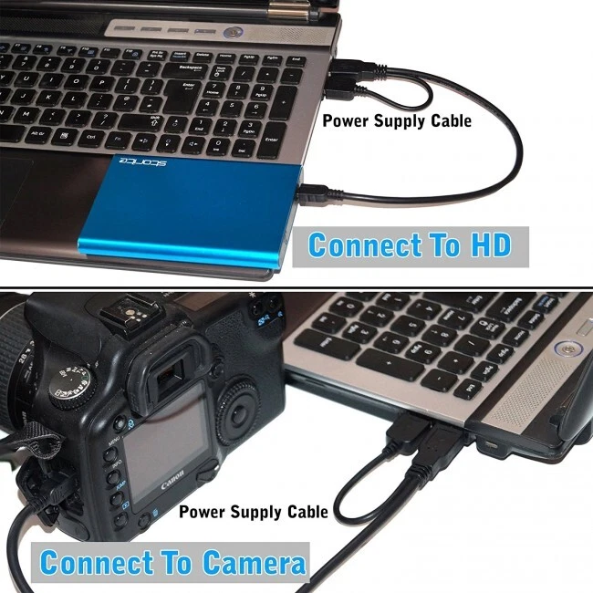 Mini USB to Dual USB Type-A M/M Adapter Cable For External USB HDD GPS MP3 MP4 - Image 4 of 4