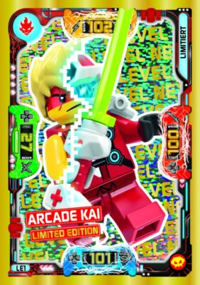 LEGO Ninjago Serie 5 NEXT LEVEL Karte Nr. LE01 Arcade Kai  Limitierte Karte