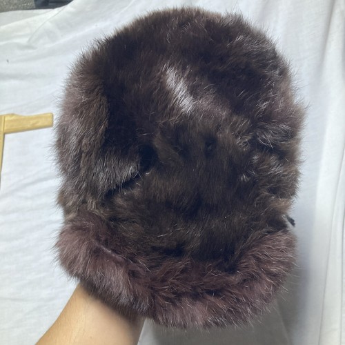 Fur Earflap Ski Trapper Cap Ushanka Russia Winter Real Mens Women’s Warm Cold - Picture 3 of 8