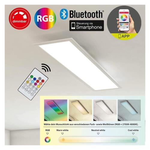 Lampada da soffitto BRILONER pannello LED RGB+CCT controllabile tramite app incl. telecomando - Foto 1 di 5