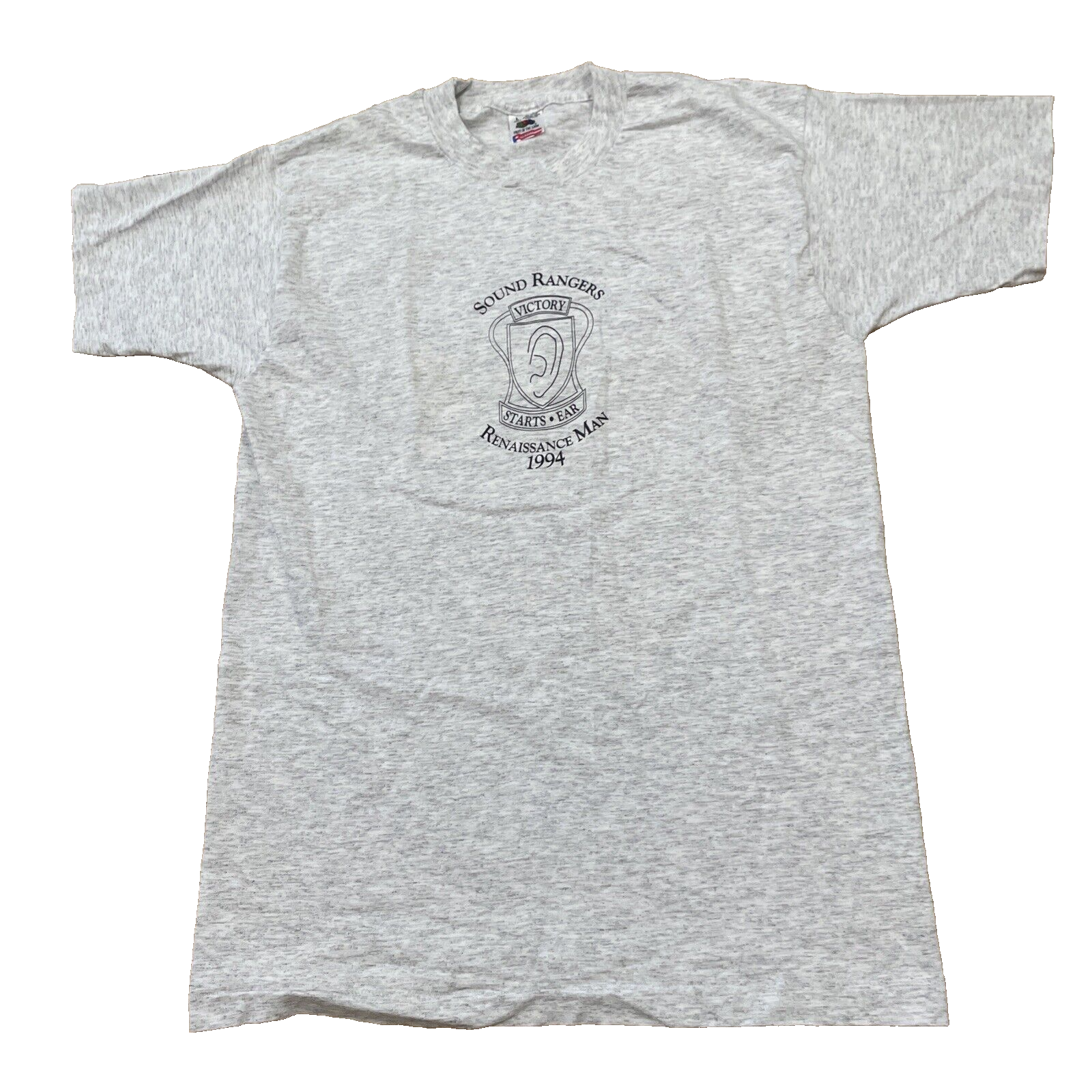 ALTRA Camicia Vintage 1994 FRUIT OF THE LOOM L Uomo Grigio Rinascimento Uomo Punto Singolo L