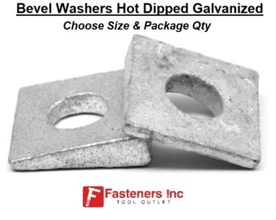 Beveled Square Washers Hot Dip Galvanized Steel Wedge Washers Tapered Bevel