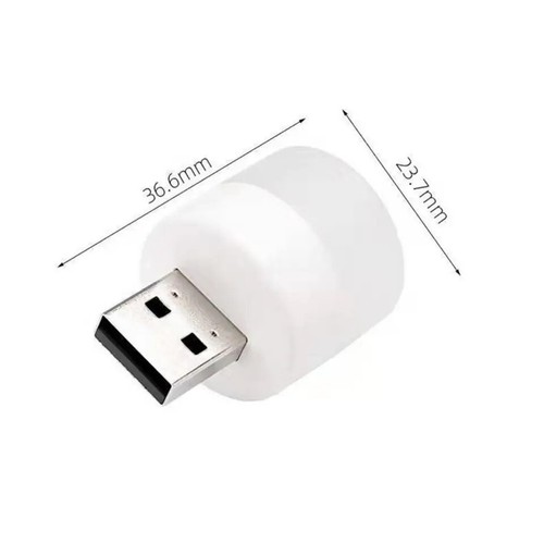 2PC USB Portable LED Mini Nights Light Small Round Lamp Computer Mobile Power US - Picture 2 of 11