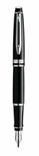 Waterman  Expert  Fountain Pen Medium Pt Black Lacquer Ct  New In Box