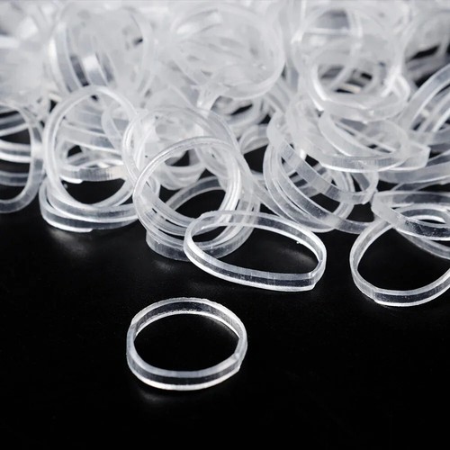1000 pcs Clear Ponytail Ropes Elastic Rubber Bands for Women & Girls Hair Stylin - Picture 5 of 6