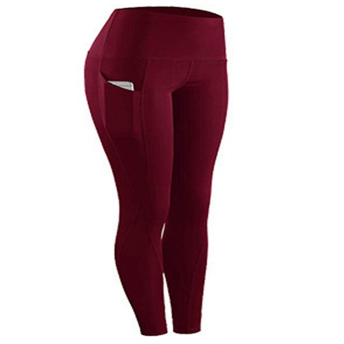 Women High Waist Yoga Pants Sports Leggings Pockets Gym Running Fitness Trousers - Picture 17 of 20