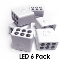 LED Flashlight 6 Pack use any 9V Battery small durable Push Button GREAT GIFT