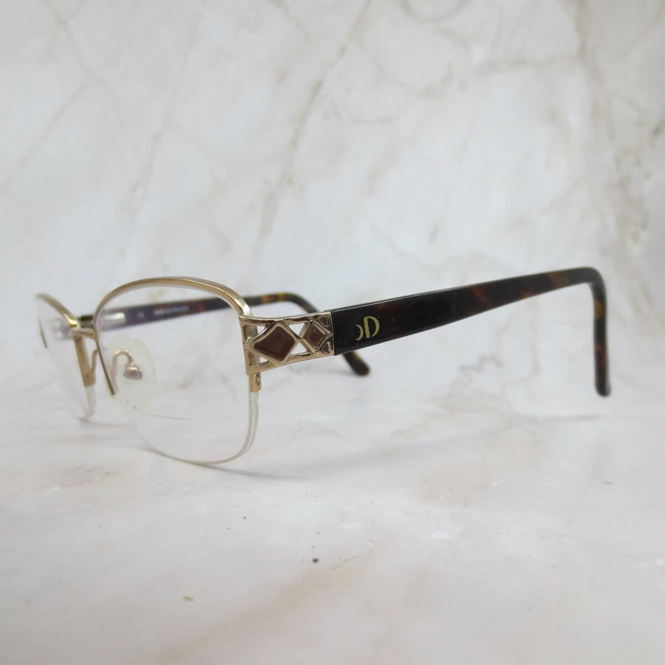 Marco de gafas Catherine Deneuve CD-356 para mujer dorado tortuga medio borde 53-17-135 Foto 2 de 4