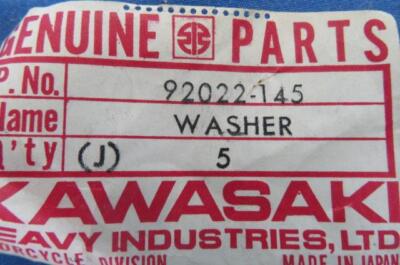 NOS Kawasaki # 92022-145 SPACER,25.5X38X1.0 F5 F8 F9 ZX600 KZ305