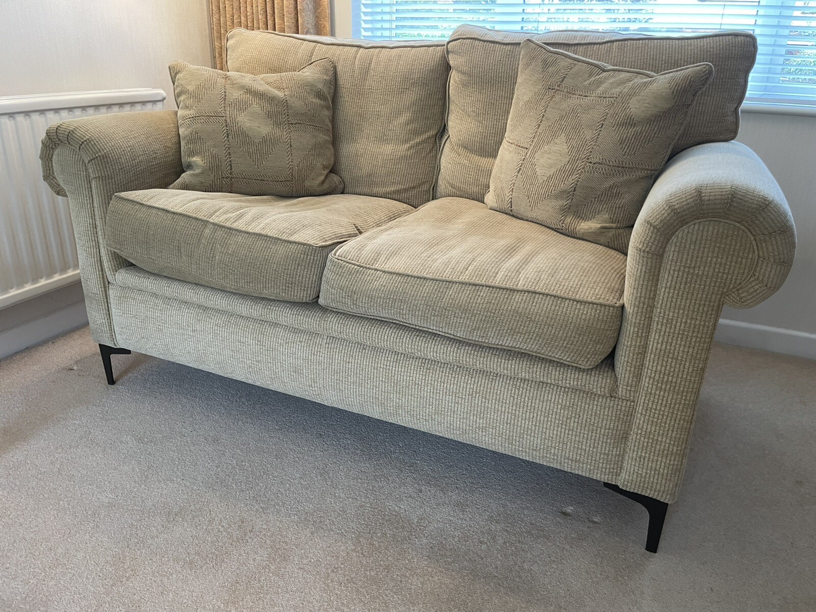 2 x John Lewis Derwent Romsey sofas, 3 seater and 2 1/2 seater with 3 x