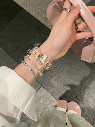Watch Strap Apple IWatch Universal Watch Band Metallic Stretch Strap Colorful - 第 18/29 張圖片