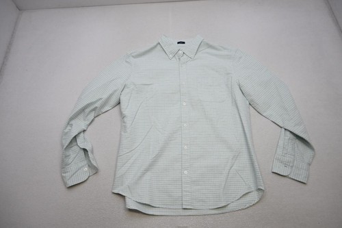 J Crew Flex Oxford Slim Fit Dress Shirt Plaid Button Up Front Pocket Mens Sz XL - Picture 5 of 10