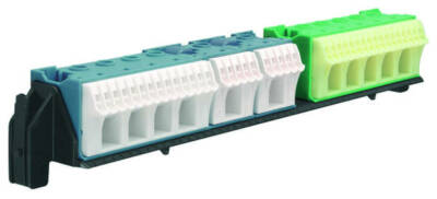 1 x Hager VZ464Volta Quick Connect bestückt-Steckklemme 4reihig