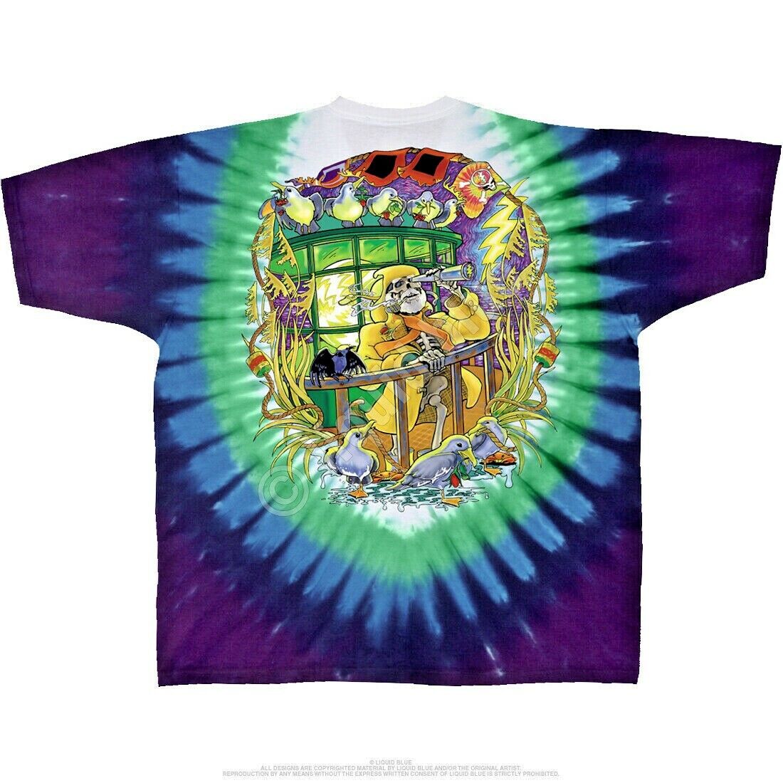 Grateful Dead Watch Tower Franklin TIE DYE t-shirt Lighthouse XL ...