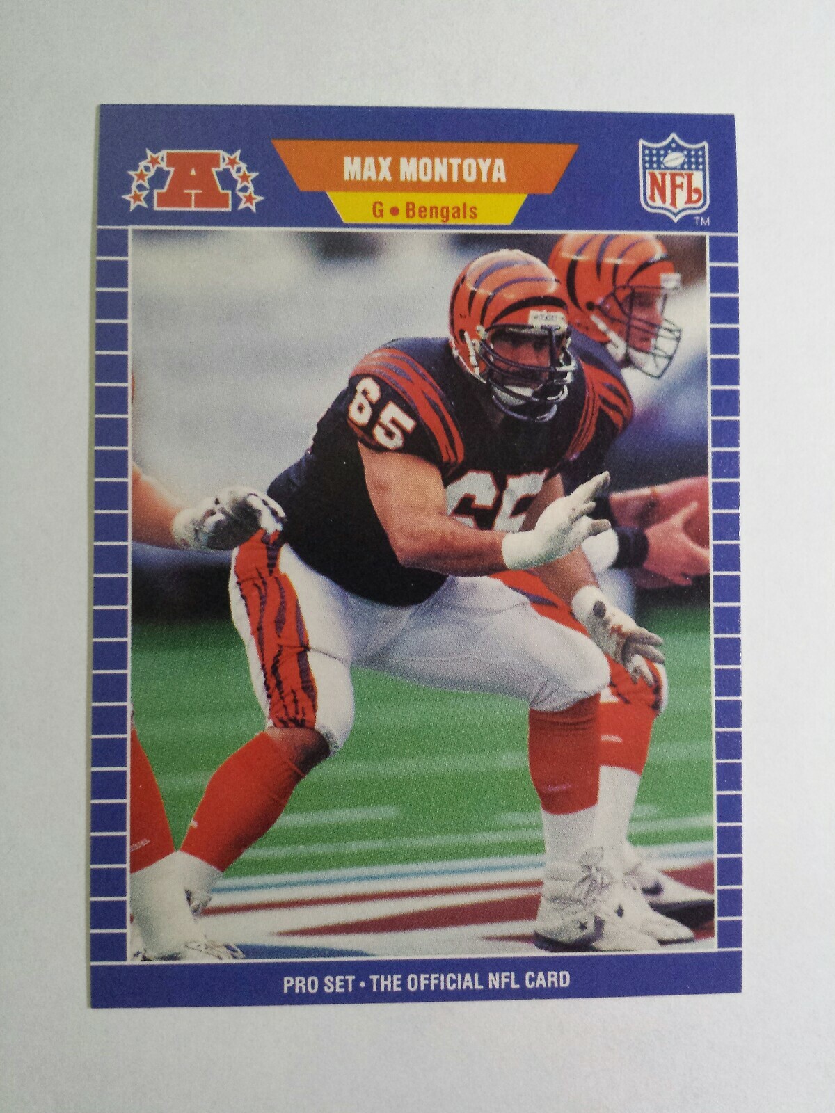 MAX MONTOYA 1989 PRO SET FOOTBALL CARD # 65 C9121