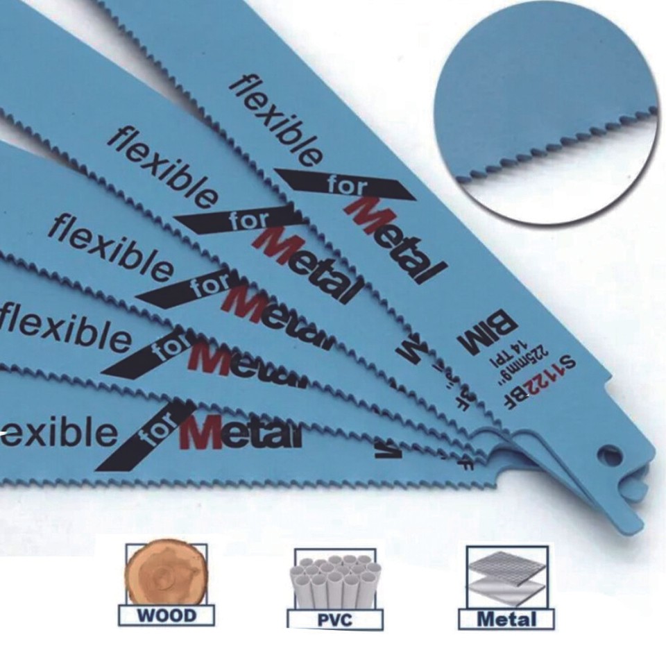 10Pcs Reciprocating Metal Sabre Saw Blades S1122EF For Bosch Makita 225