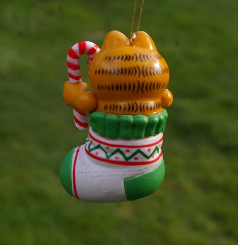 1984 Garfield The Cat 2 1/2" Christmas Stocking Ornament 1978 1981 Enesco - Picture 3 of 6