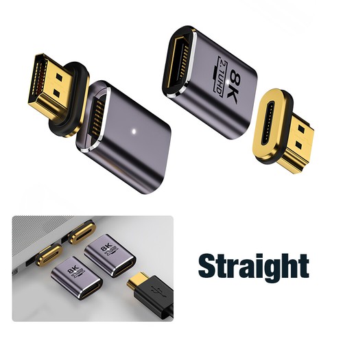 8K@60Hz Magnetic 2.1 HDMI Adapter Male to Female Convertor for UHD TV Monitor - Picture 9 of 18