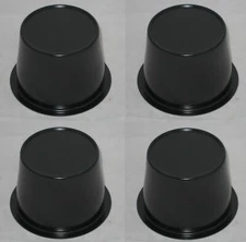 4 CAP DEAL FITS 2.60" DIA BORE WHEEL RIM BLACK STEEL CENTER CAPS PUSH THRU 114B