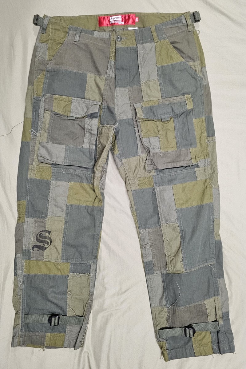 SUPREME JUNYA WATANABE CDG MAN PATCHWORK CARGO PANT OLIVE | eBay SUPREME JUNYA WATANABE CDG MAN PATCHWORK CARGO PANT OLIVE | eBay