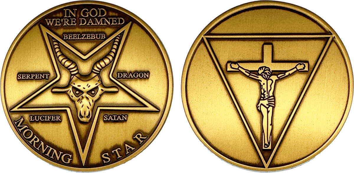 LUCIFER MORNING STAR BRONZE COIN: Lucifer (2016), Size