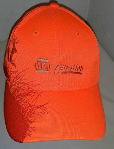 Dri Duck Wildlife Series Deer baseball Hat Cap Blaze Orange Napa Filtration - Picture 3 of 8