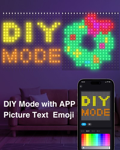 DIY 400 LEDs Lichtervorhang 300+ Modi Vorhang mit App Fernbedienung, Musik Sync - Bild 3 von 7