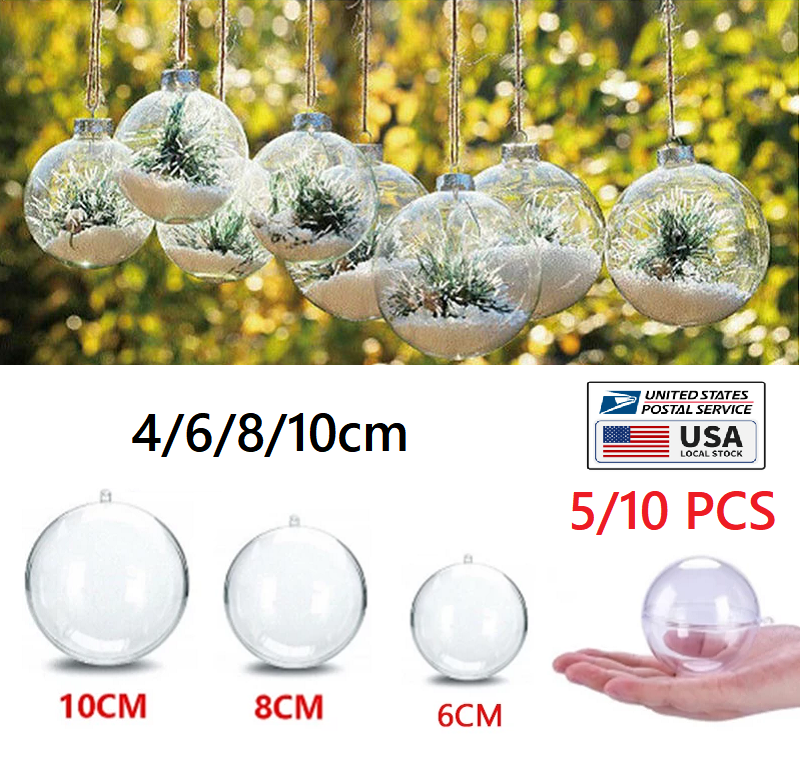Plastic, 2-part, Fillable Bauble - each Plastic, 2-part, Fillable Bauble - each