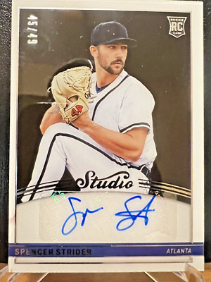 Spencer Strider 2022 Panini Chronicles Studio White Auto #45/49 Braves SP NICE 