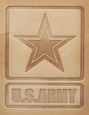 ACRYLIC Leather Embossing Stamp - U.S. ARMY STAR - for Veg Tanned Leather