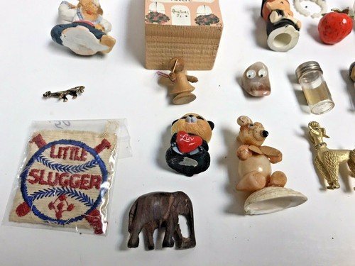 (27) Miniature Figures Shadow Box Wood Porcelain Glass Pewter - Picture 4 of 12
