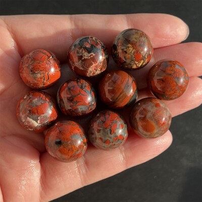 10x Wholesale Natural safflower sphere quartz crystal ball Mineral healing 15mm+