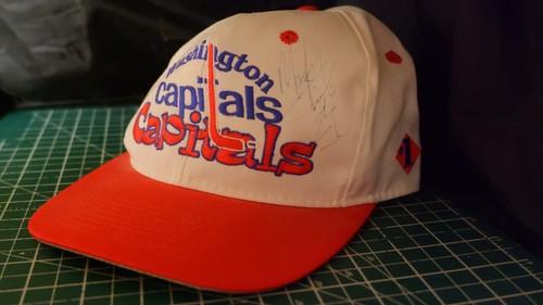 80s Washington Capitals Cap | #1 Apparel NHL Snapback Hat | Signed Mark Tinordi - Picture 3 of 10