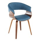 Walnut Frame Blue LumiSource Chairs