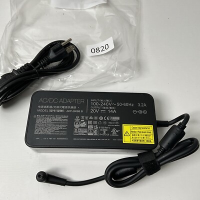 ASUS/ROG 280W 20V AC Adapter Charger ADP-280BB B Power Cord, New, (US) Fast Ship