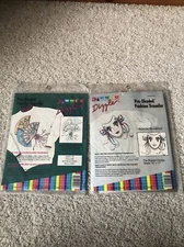 Vintage 1989 Dizzle Pre Shaded Fashion Iron On Transfer # 50006 Mask And Fans