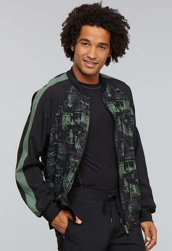 Circuit City Cherokee Scrubs Infinity Mens Zip Front Bomber Jacket CK311 CRCY - Picture 2 of 6