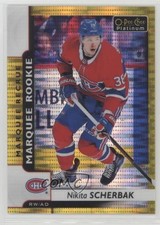 2017 O-Pee-Chee Platinum Marquee Rookies Seismic Gold 8/50 Nikita Scherbak g1m