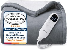 Heated Blanket Throw Blanket - Fast Heating Electric Blanket, Soft Flannel Throw