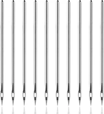 10 Pcs Leather Sewing Awl Needles for Hand Stitching, Canvas & Shoe Repair