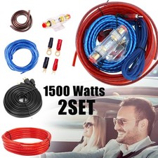 Car Audio Wiring Kit Amplifier Cable Kit 1500W Car Stereo Subwoofer 8 Gauge Amp