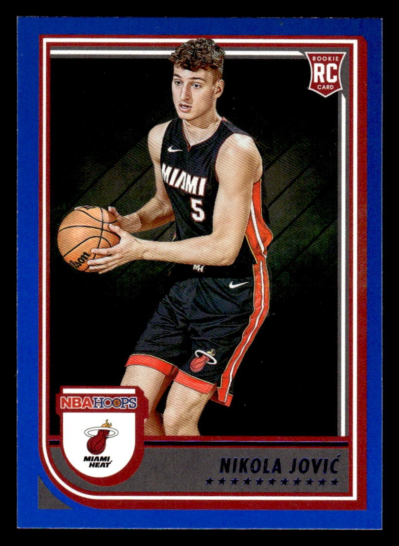 2022-23 Hoops #256 Nikola Jovic Blue Rookie MIAMI HEAT