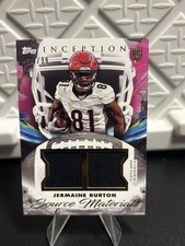 2024 Topps Inception Source Materials Jermaine Burton Magenta /99 Bengals
