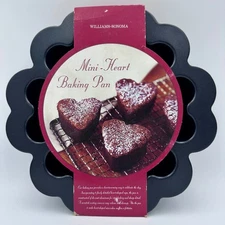 Williams-Sonoma Nordic Ware Mini-Heart Baking Pan 6 Cakelet or Muffin Non-Stick