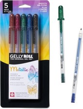 SAKURA Gelly Roll Metallic Gel Pens - 1 Count Pack of 5 , Dark