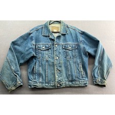 VTG GAP Denim Jean Jacket Mens L Blue Cotton Classic Trucker Style RN54023